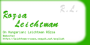 rozsa leichtman business card